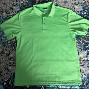PGA tour  Vibrant Green Polo Shirt